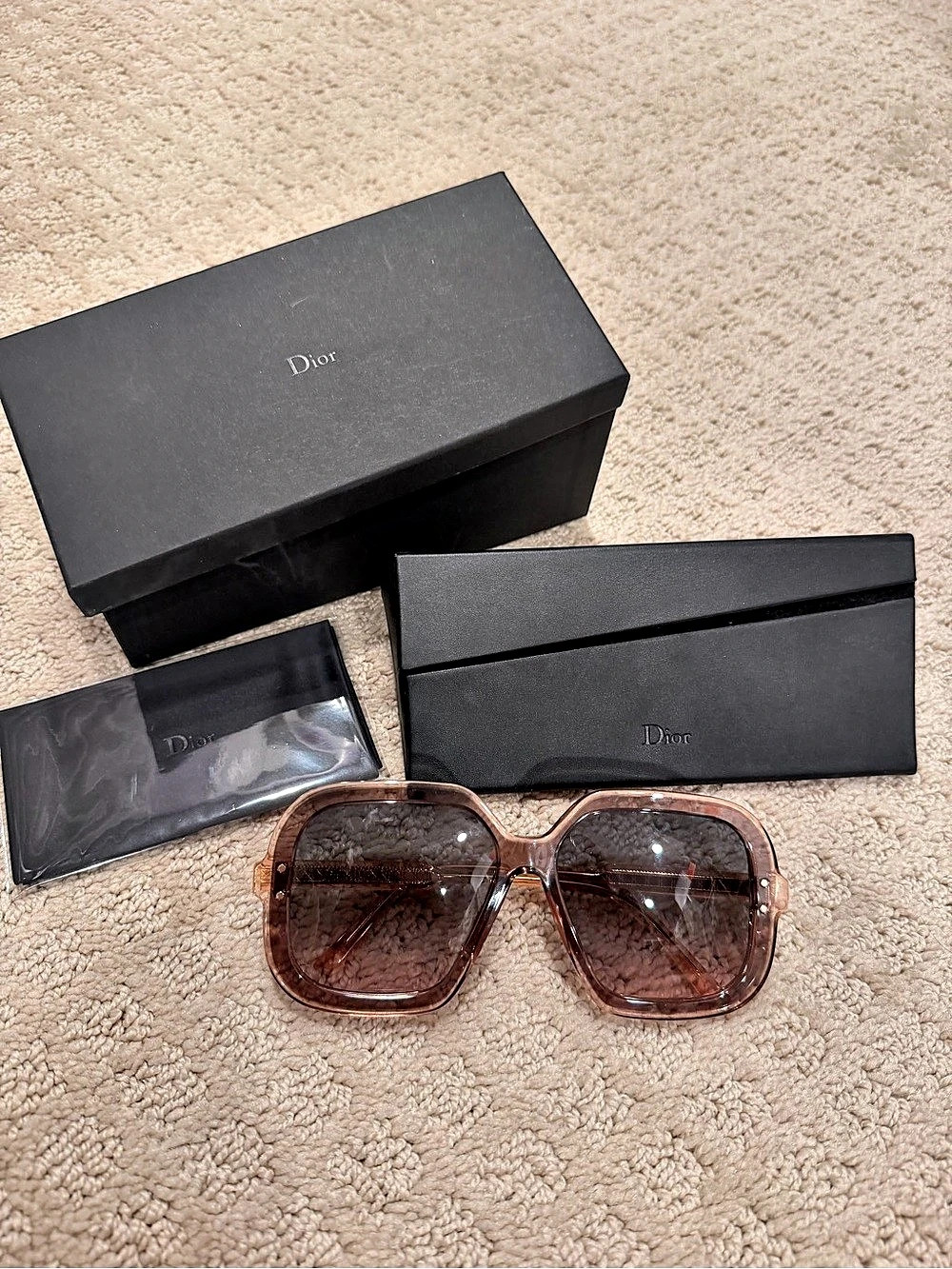 Christian Dior DiorCannage S1U Brown Oversized Sunglasses